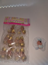 12  cold porcelain sleeping baby with crown royalty theme  on tulle for capia