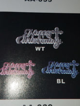 24 Acrylic " Happy Christening" charms for crafts /capias