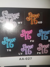 24 sweet 16 acrylic charms  for crafts capias  birthday