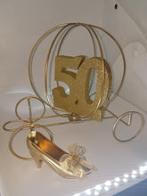 Gold Glittered Styrofoam #50 anniversary  birthday centerpiece party decor