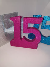 Glittered Styrofoam #15  sweet 15 quince centerpiece party decor