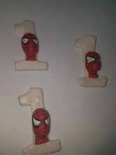 12  flatback cold porcelain spiderman 1st birthday favors