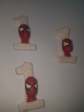 12  flatback cold porcelain spiderman 1st birthday favors