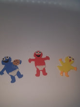 12 cold porcelain sesame street flatback favors elmo bigbird cookie monster