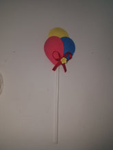 Cold Porcelain baloon cake toppers red yellow blue/ pastels