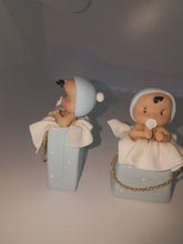 12 ethnic cold porcelain baby in a box favors