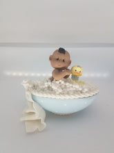 Baby shower Rubber ducky baby in tub colpd porcelain cake topper