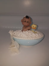 Baby shower Rubber ducky baby in tub colpd porcelain cake topper