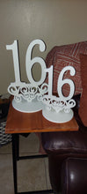 3 sweet 16 stand alone numbers table decor