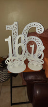 3 sweet 16 stand alone numbers table decor