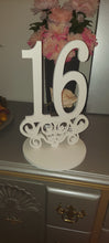 White pvc #16 cake topper 12 inches
