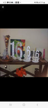 3 sweet 16 stand alone numbers table decor